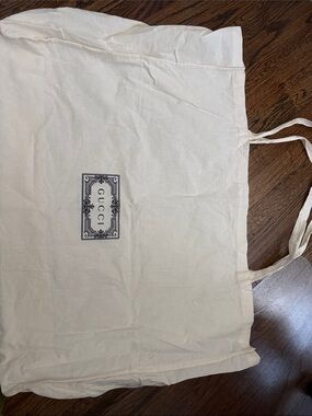 Gucci Cream Canvas Reusable Tote Bag